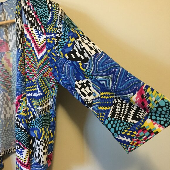 Midnight Circus Rainbow Rave Handmade Cascading Collar Cardigan - Picture 8 of 16